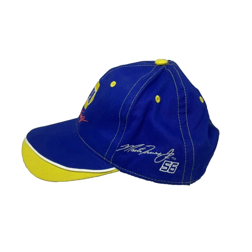 NAPA Racing‎ Martin Truex Jr #56 Blue and Yellow Adjustable Cap Hat RON CAPPS
